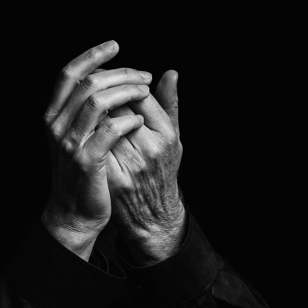 Hands of violinist Gidon Kremer in Vilnius