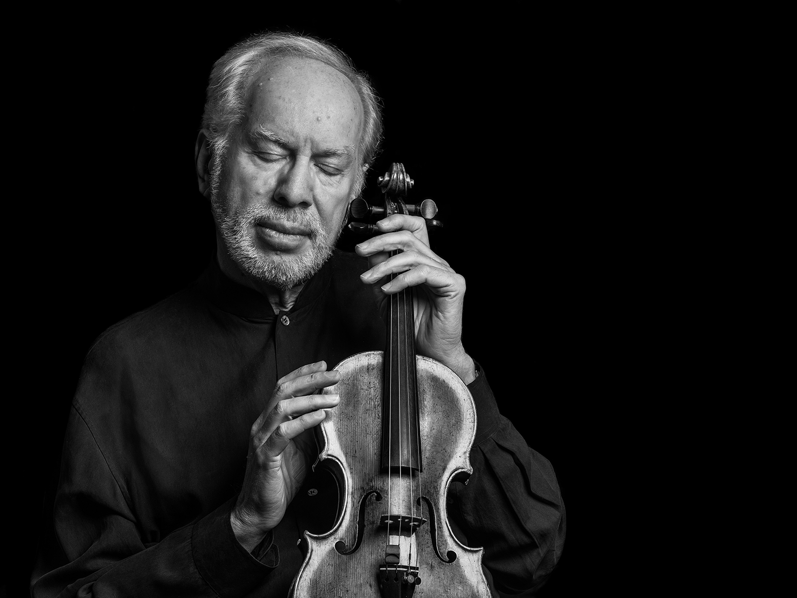 Violinist Gidon Kremer and his Amati in Vilnius